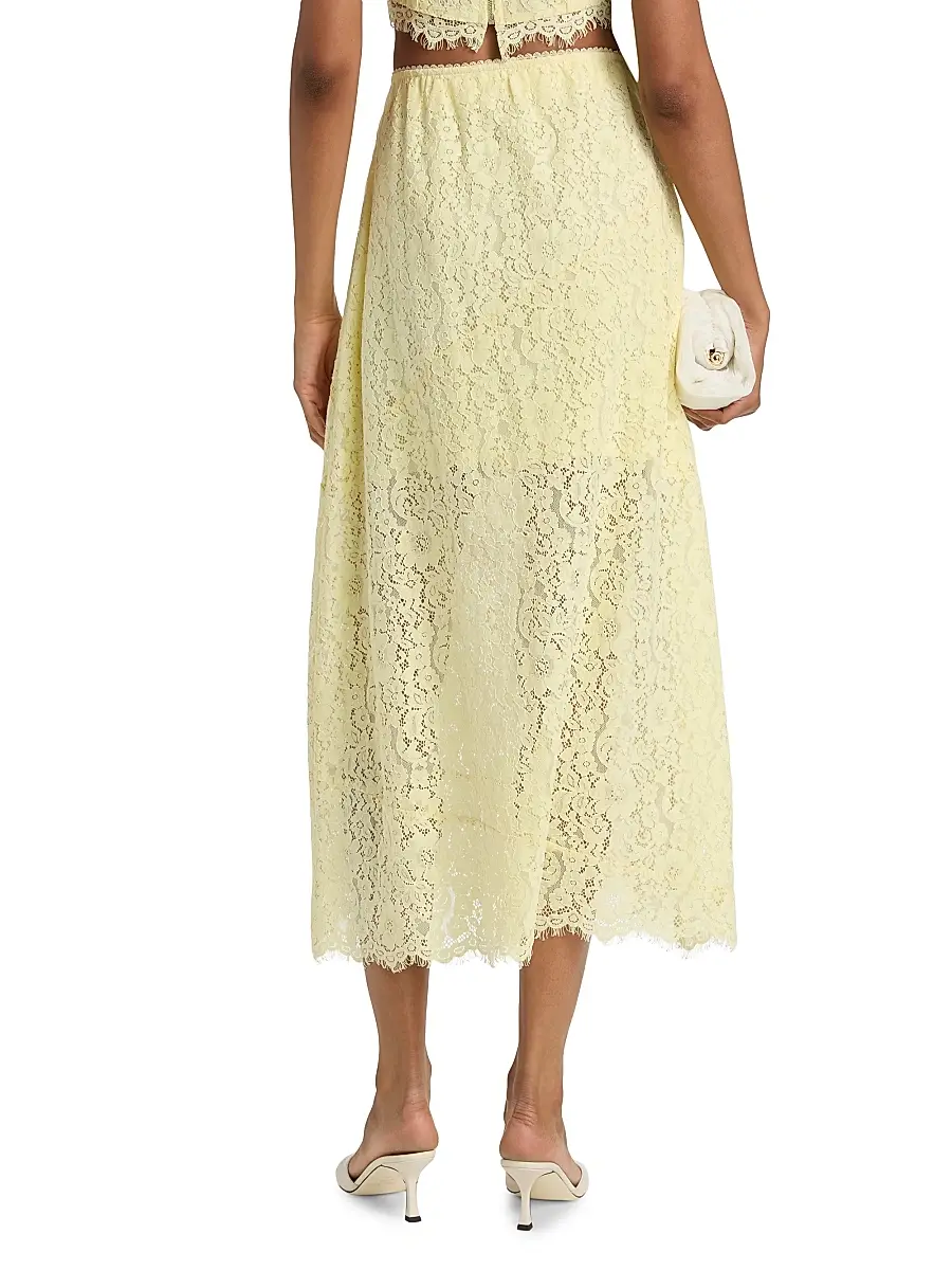 Cami NYC Women's Effie Floral Lace Midi-Skirt | Thumbnail 5 Cami NYC Women's Effie Floral Lace Midi-Skirt | Thumbnail 5