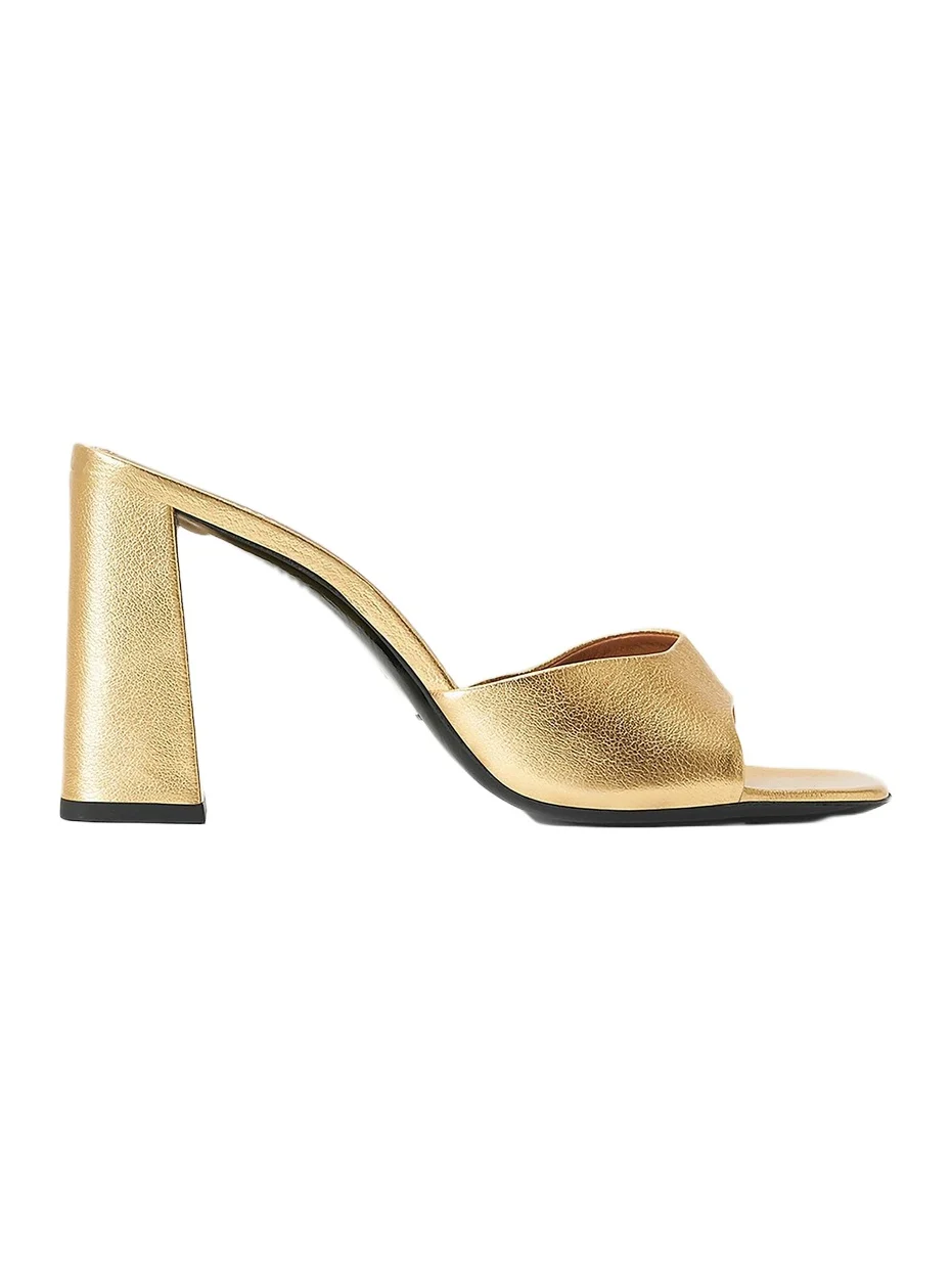 Staud Women's Sloane 95MM Metallic Leather Sandals