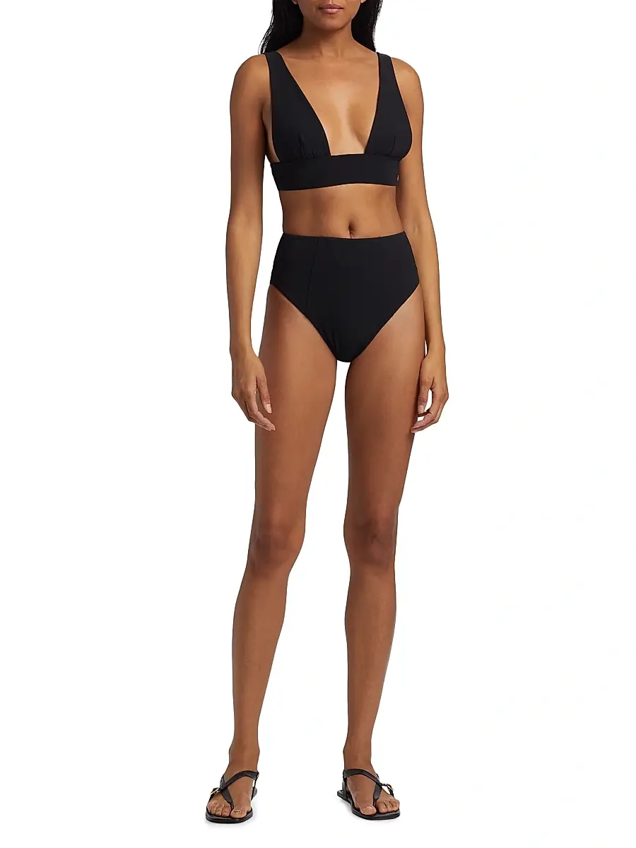 Kiki de Montparnasse Women's Echauffe High-Waisted Bikini Bottom | Thumbnail 2