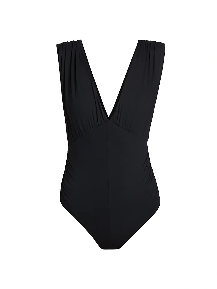 Marysia Women's Montery V-Neck One-Piece Swimsuit - Black | Image 1 Marysia Women's Montery V-Neck One-Piece Swimsuit - Black | Image 1