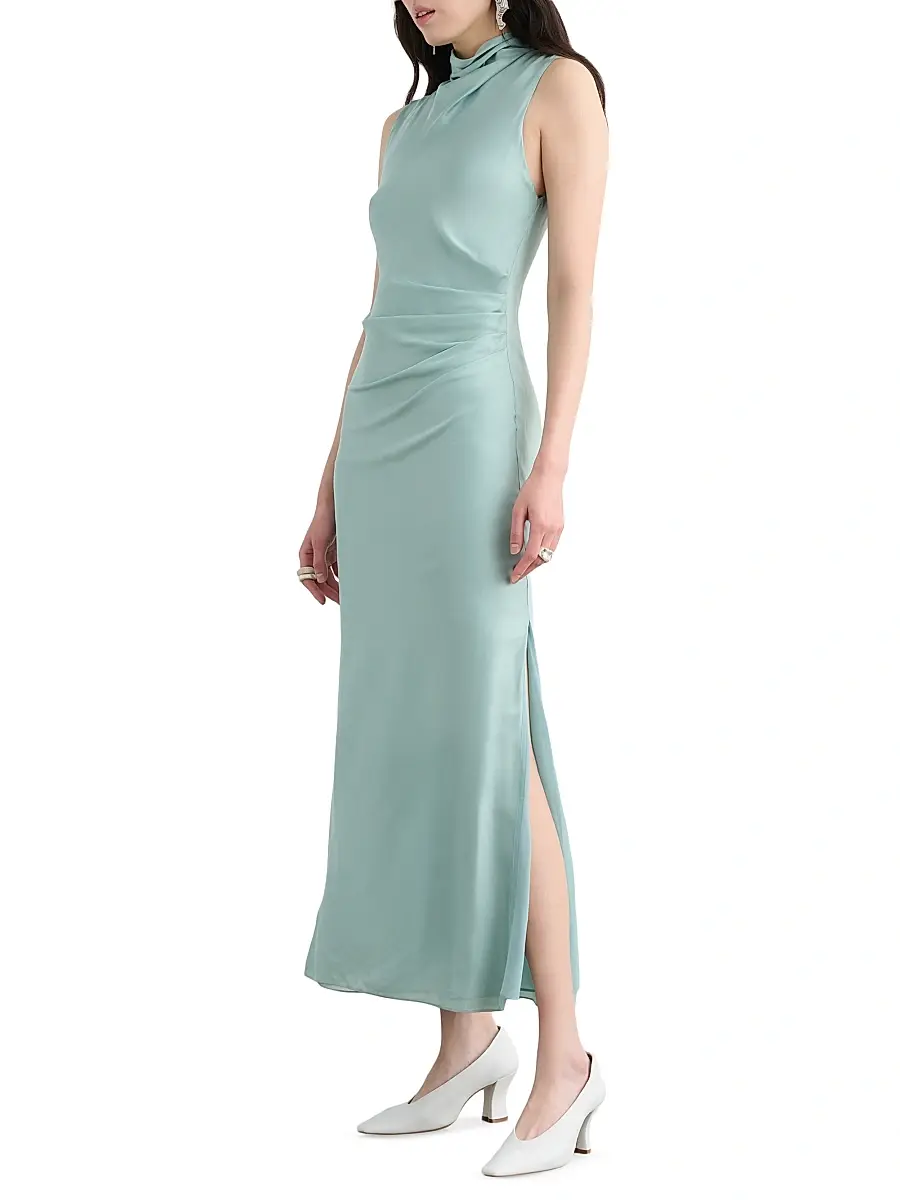 Toccin Women's Koralie Draped Bias-Cut Midi-Dress | Thumbnail 3