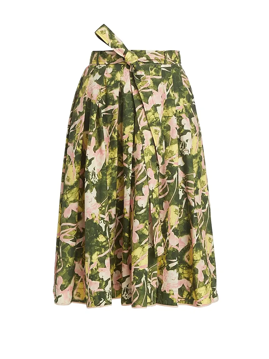 3.1 Phillip Lim Women's Floating Iris Floral A-Line Skirt | Image 1 3.1 Phillip Lim Women's Floating Iris Floral A-Line Skirt | Image 1