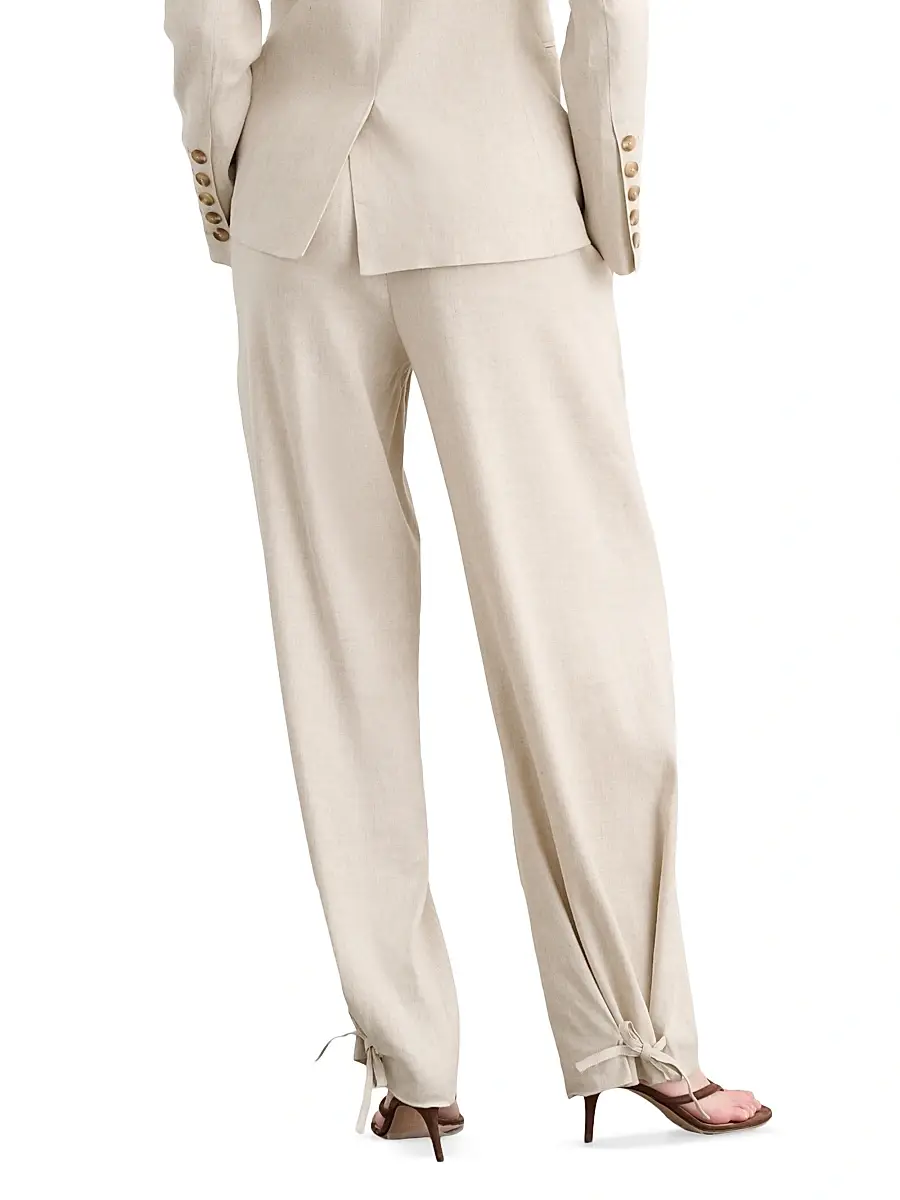Toccin Women's Elowen Pleated Ankle Tie Pants | Thumbnail 5