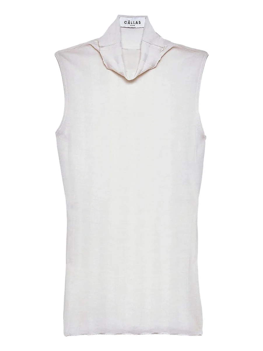 Women's Romy Sleeveless Turtleneck Sweater in Merino Wool Rib Women's Romy Sleeveless Turtleneck Sweater in Merino Wool Rib