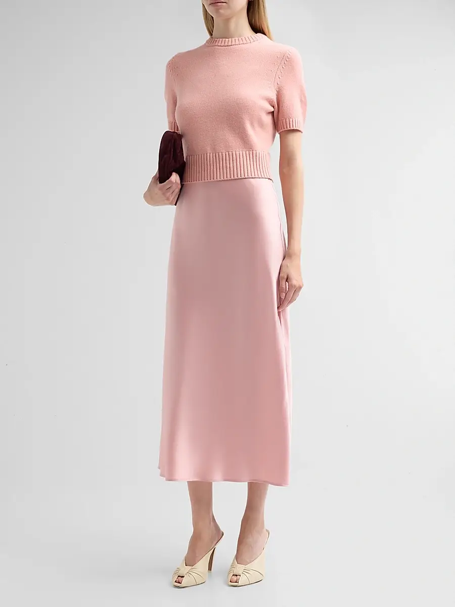 Toccin Women's Fleur Combo Midi Dress | Thumbnail 4
