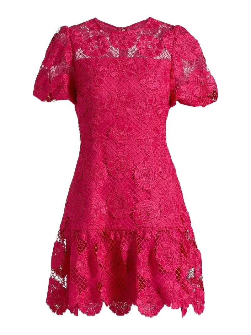 Milly Women's Yasmin Lace Minidress - Pink