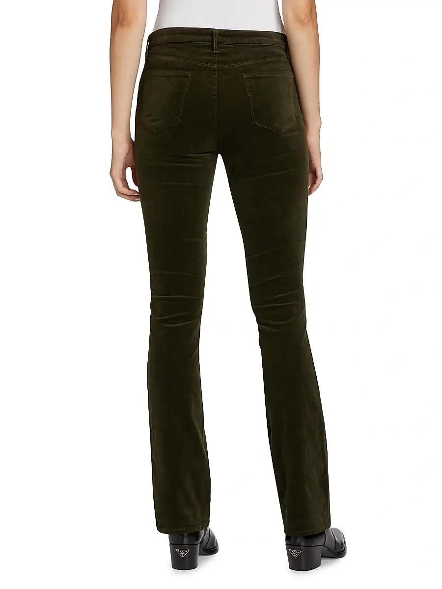 L'Agence Women's Stevie High-Rise Velvet Straight-Leg Jeans | Thumbnail 5 L'Agence Women's Stevie High-Rise Velvet Straight-Leg Jeans | Thumbnail 5