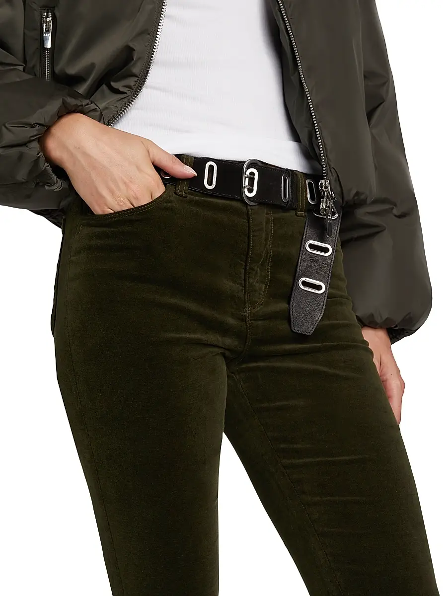 L'Agence Women's Stevie High-Rise Velvet Straight-Leg Jeans | Thumbnail 6 L'Agence Women's Stevie High-Rise Velvet Straight-Leg Jeans | Thumbnail 6