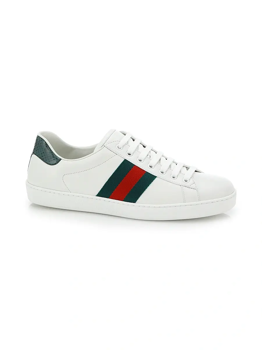 Gucci Men's New Ace Crocodile-Embossed Sneakers | Thumbnail 2 Gucci Men's New Ace Crocodile-Embossed Sneakers | Thumbnail 2