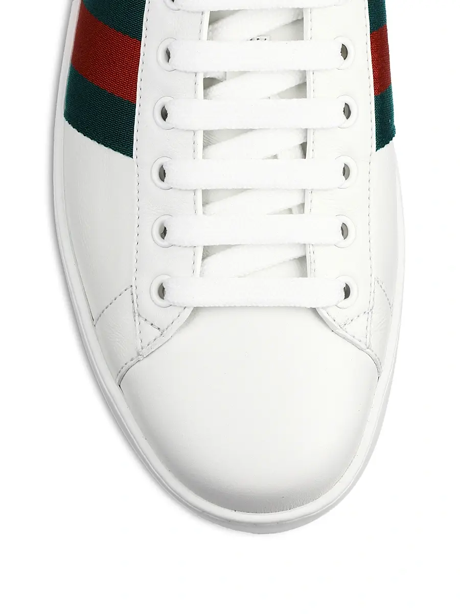 Gucci Men's New Ace Crocodile-Embossed Sneakers | Thumbnail 4 Gucci Men's New Ace Crocodile-Embossed Sneakers | Thumbnail 4