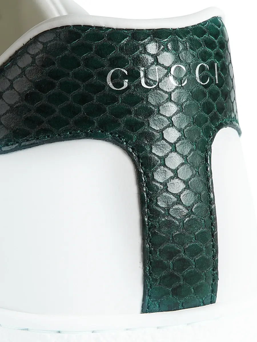Gucci Men's New Ace Crocodile-Embossed Sneakers | Thumbnail 6 Gucci Men's New Ace Crocodile-Embossed Sneakers | Thumbnail 6