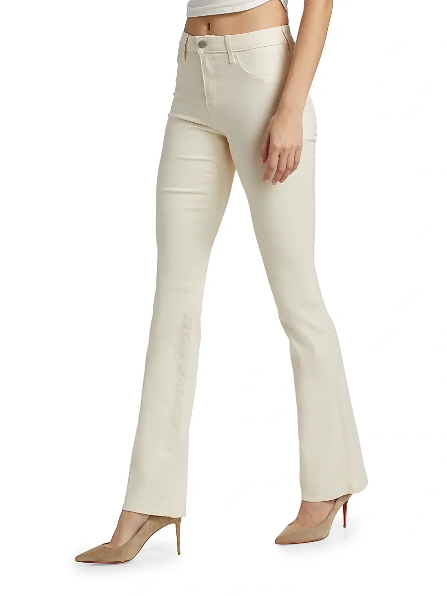 L'Agence Women's Selma Coated Sleek High-Rise Baby Boot Jeans | Thumbnail 4 L'Agence Women's Selma Coated Sleek High-Rise Baby Boot Jeans | Thumbnail 4