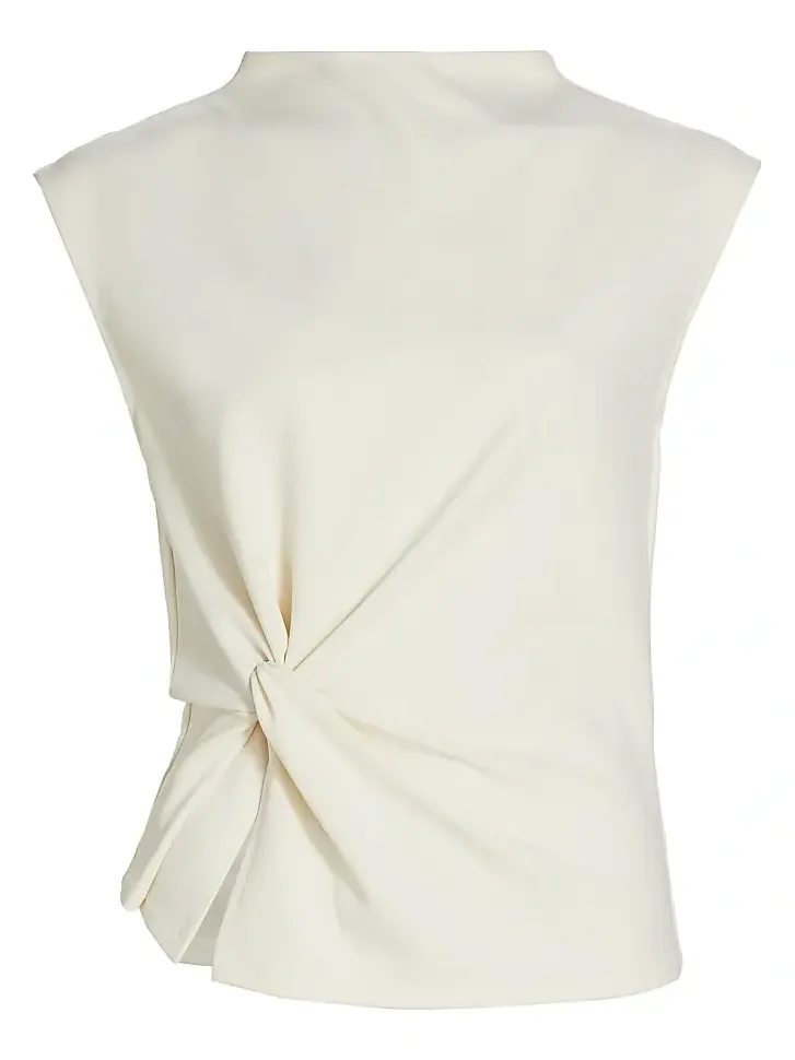 Women's Robin Knot Cap-Sleeve Blouse Women's Robin Knot Cap-Sleeve Blouse
