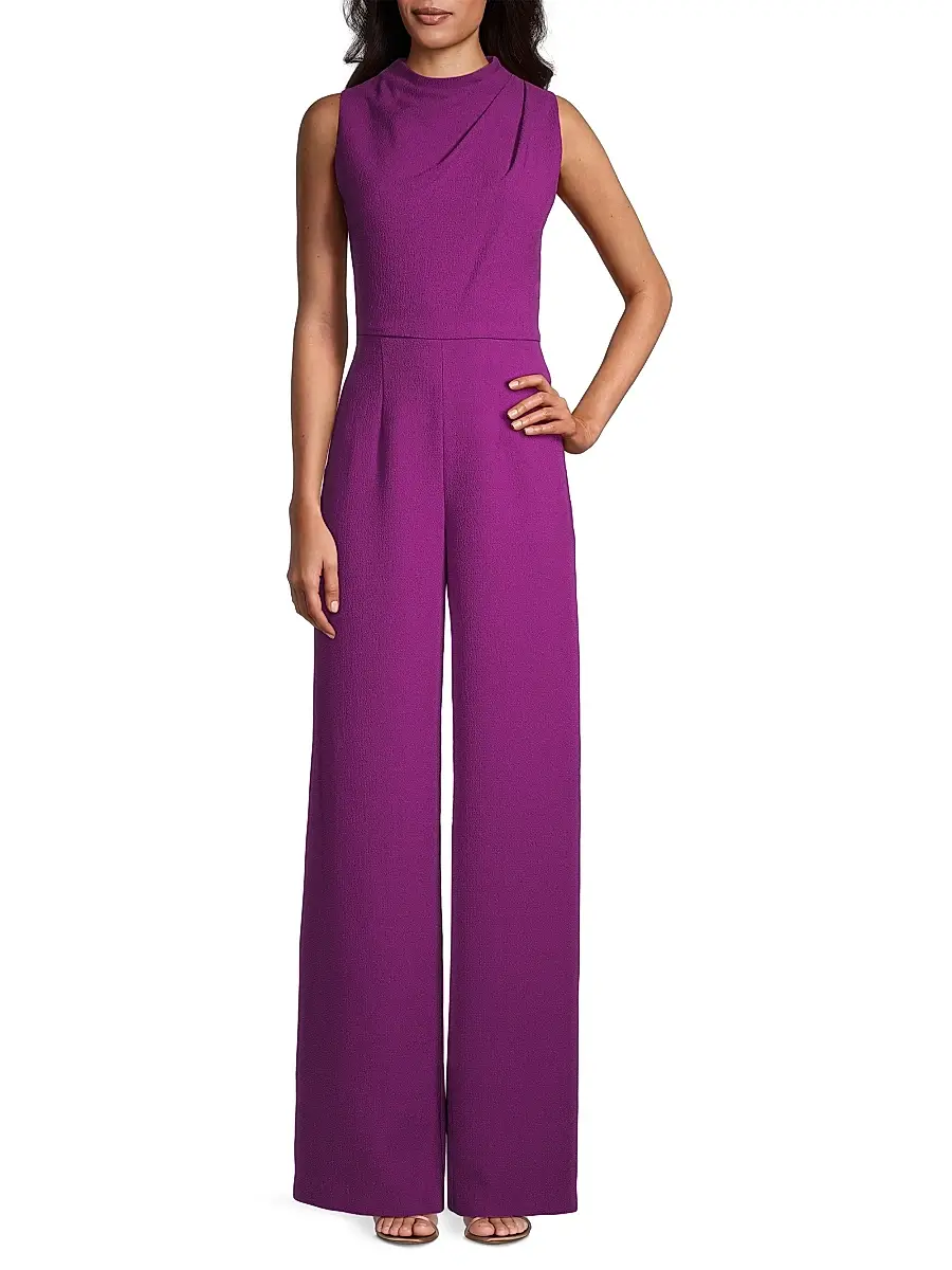 BLACK HALO Women's Corinne Sleeveless Flared-Leg Jumpsuit | Thumbnail 2