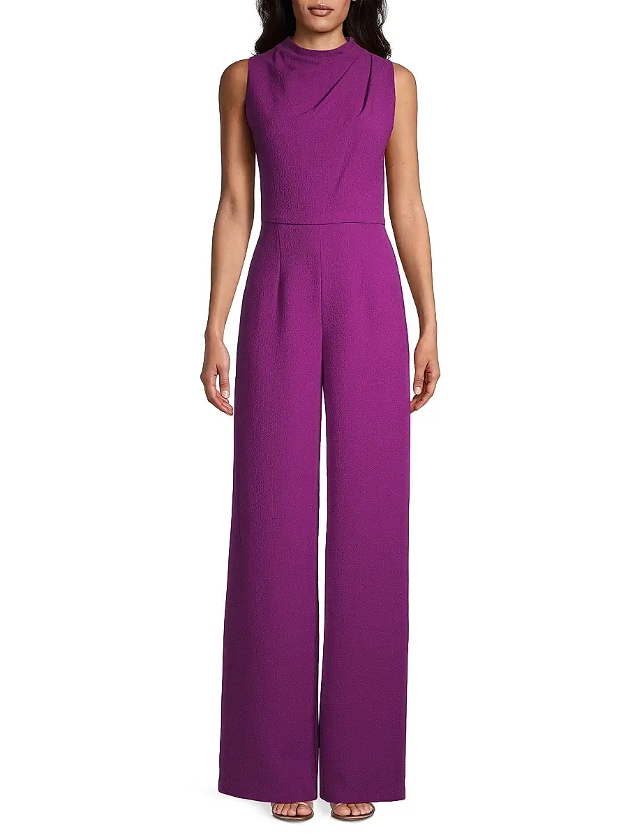 BLACK HALO Women's Corinne Sleeveless Flared-Leg Jumpsuit | Thumbnail 3