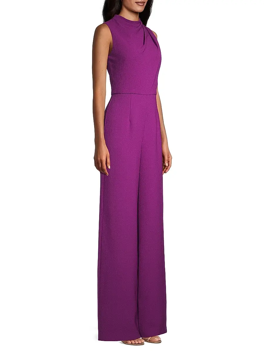 BLACK HALO Women's Corinne Sleeveless Flared-Leg Jumpsuit | Thumbnail 4