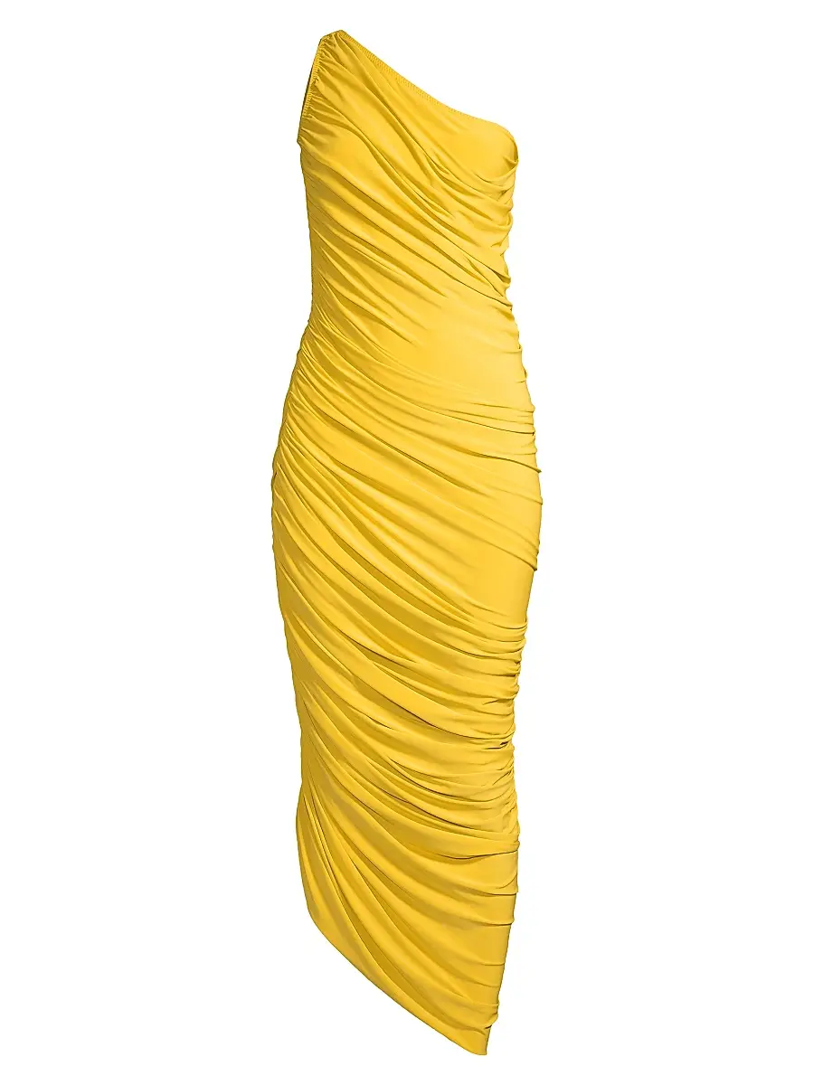 Norma Kamali Women's Diana Ruched One-Shoulder Gown