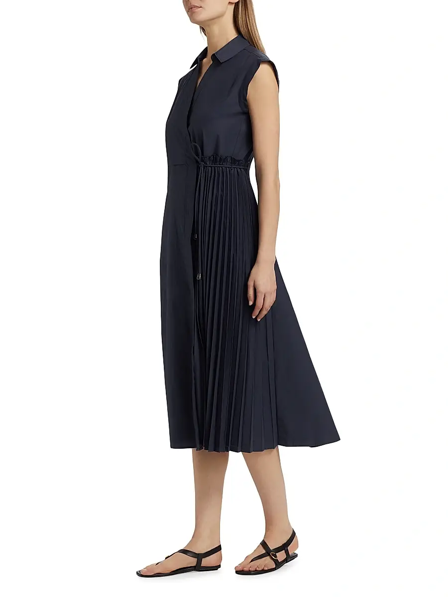 TANYA TAYLOR Women's Shivon Pintucked Midi-Dress | Thumbnail 4 TANYA TAYLOR Women's Shivon Pintucked Midi-Dress | Thumbnail 4
