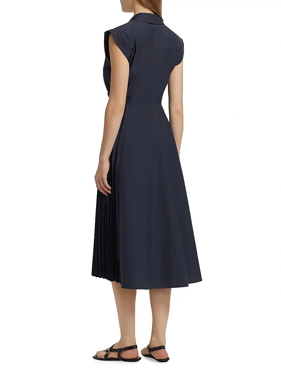 TANYA TAYLOR Women's Shivon Pintucked Midi-Dress | Thumbnail 5 TANYA TAYLOR Women's Shivon Pintucked Midi-Dress | Thumbnail 5