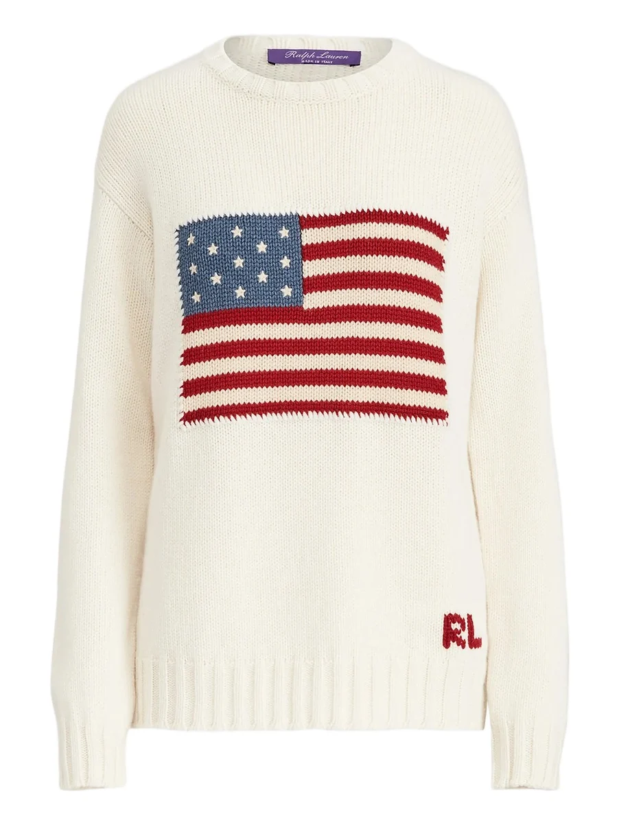 Ralph Lauren Collection Women's American Flag Cashmere Sweater