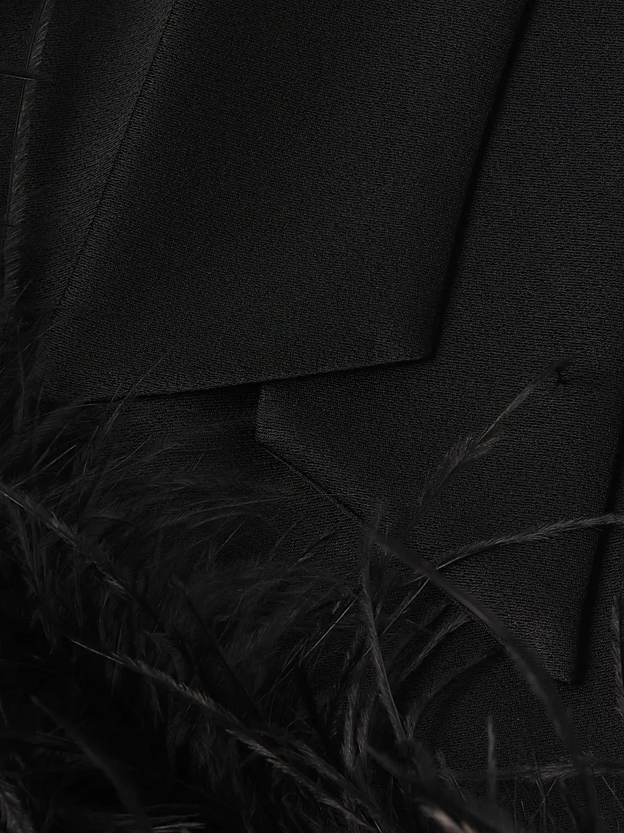 Ungaro Women's ONLY AT SAKS. Sari Feather-Trim Minidress | Thumbnail 6 Ungaro Women's ONLY AT SAKS. Sari Feather-Trim Minidress | Thumbnail 6