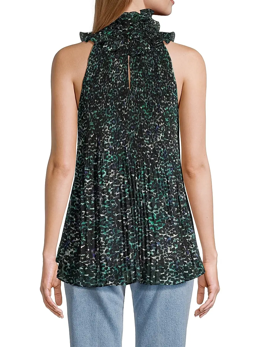 Ungaro Women's Emery Printed Ruffle Halter Blouse | Thumbnail 5 Ungaro Women's Emery Printed Ruffle Halter Blouse | Thumbnail 5