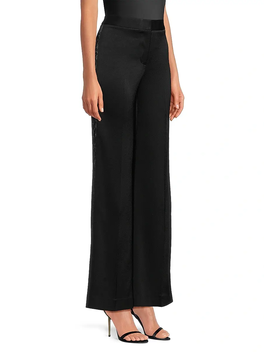 Ungaro Women's Fallon Lace Mid-Rise Flared Pants | Thumbnail 4 Ungaro Women's Fallon Lace Mid-Rise Flared Pants | Thumbnail 4