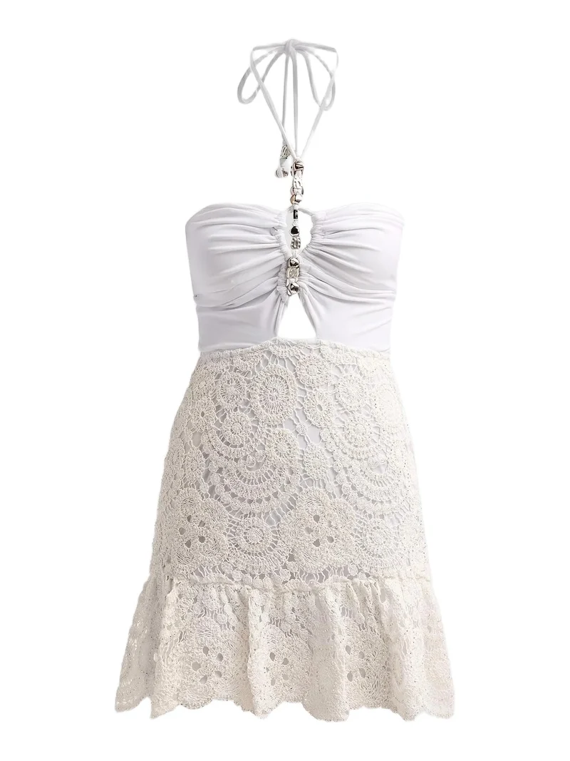 Women's Gal Embroidered Crochet Mini Dress Women's Gal Embroidered Crochet Mini Dress