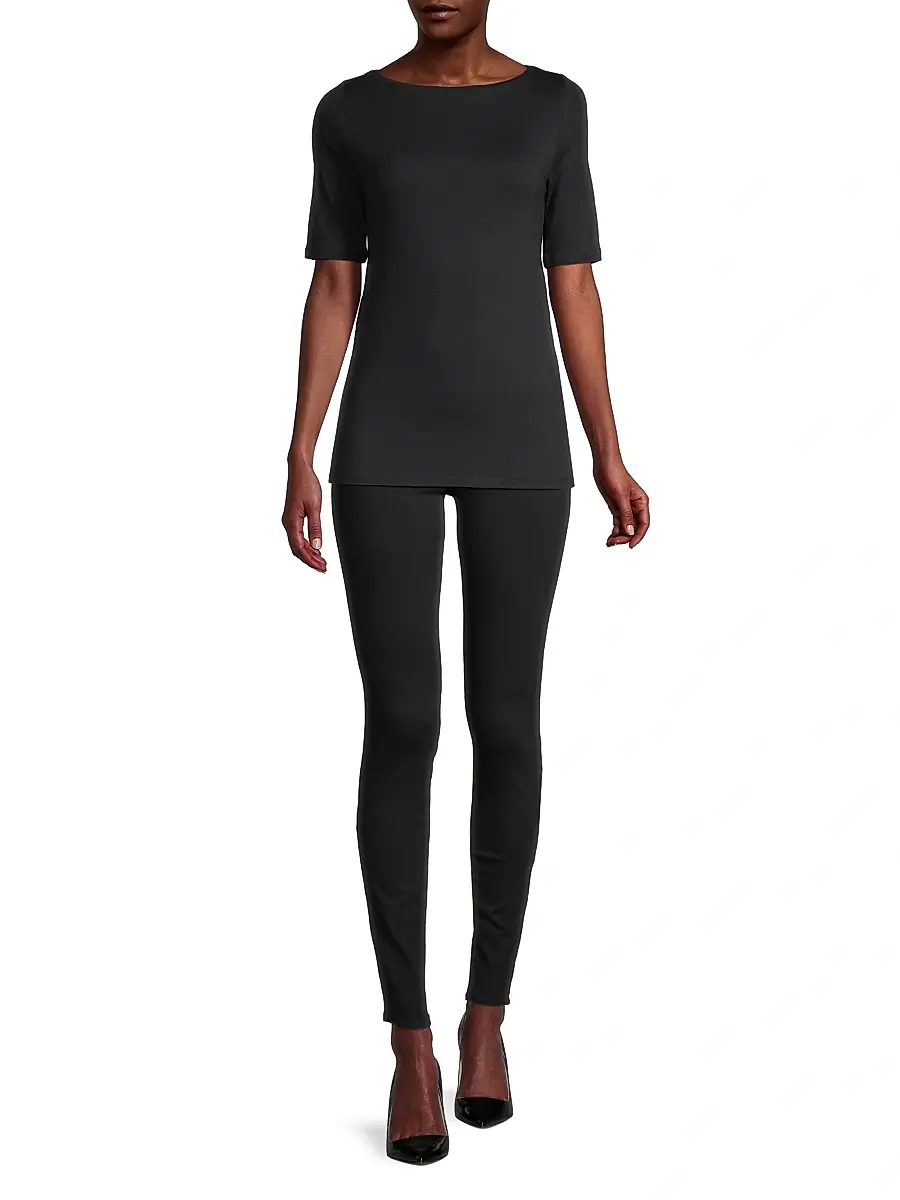 MAJESTIC FILATURES Women's Soft-Touch Boatneck Tee | Thumbnail 2 MAJESTIC FILATURES Women's Soft-Touch Boatneck Tee | Thumbnail 2