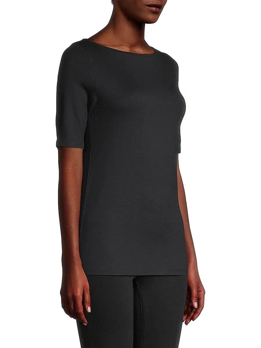 MAJESTIC FILATURES Women's Soft-Touch Boatneck Tee | Thumbnail 4 MAJESTIC FILATURES Women's Soft-Touch Boatneck Tee | Thumbnail 4
