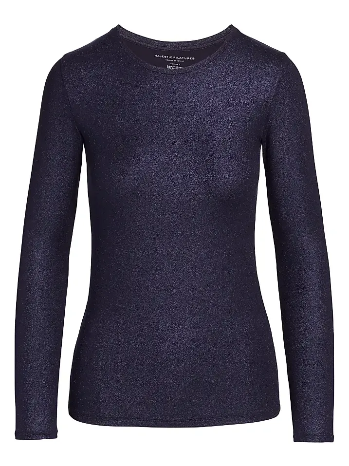 Women's Metallic Long-Sleeve Top