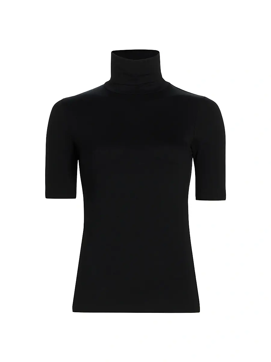 MAJESTIC FILATURES Women's Soft Touch Turtleneck Top - Noir - Size XS | Image 1 MAJESTIC FILATURES Women's Soft Touch Turtleneck Top - Noir - Size XS | Image 1
