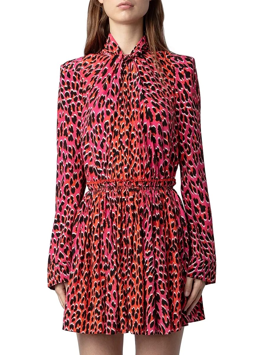 Zadig & Voltaire Women's Ryde Elasticized Leopard-Print Minidress | Thumbnail 3 Zadig & Voltaire Women's Ryde Elasticized Leopard-Print Minidress | Thumbnail 3