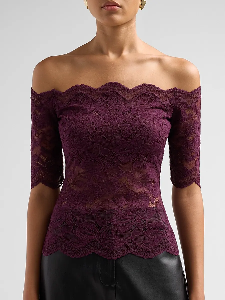 Rabanne Women's Lace Off-the-Shoulder Top | Thumbnail 5