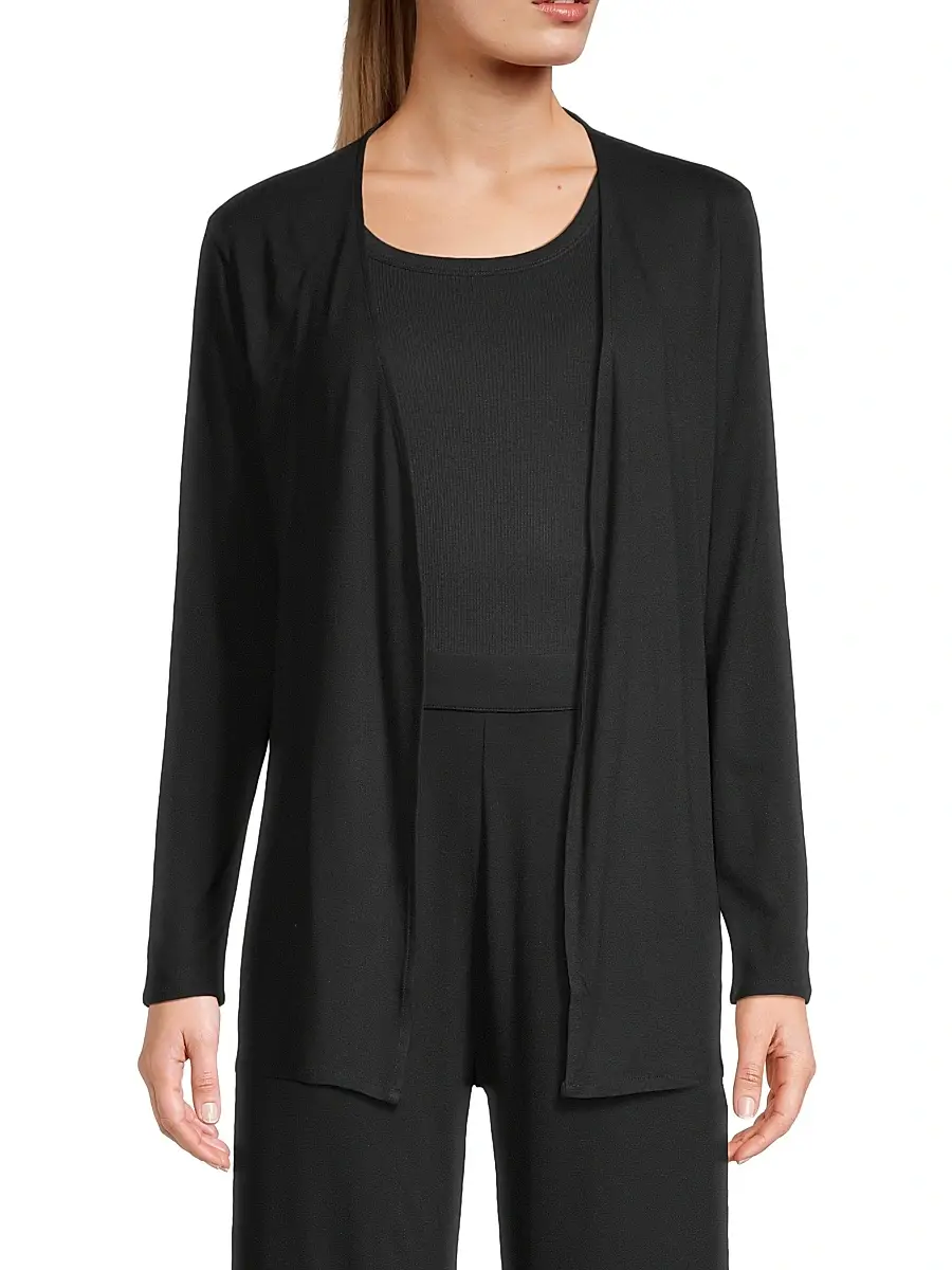 MAJESTIC FILATURES Women's Soft Touch Knit Open Cardigan | Thumbnail 3 MAJESTIC FILATURES Women's Soft Touch Knit Open Cardigan | Thumbnail 3
