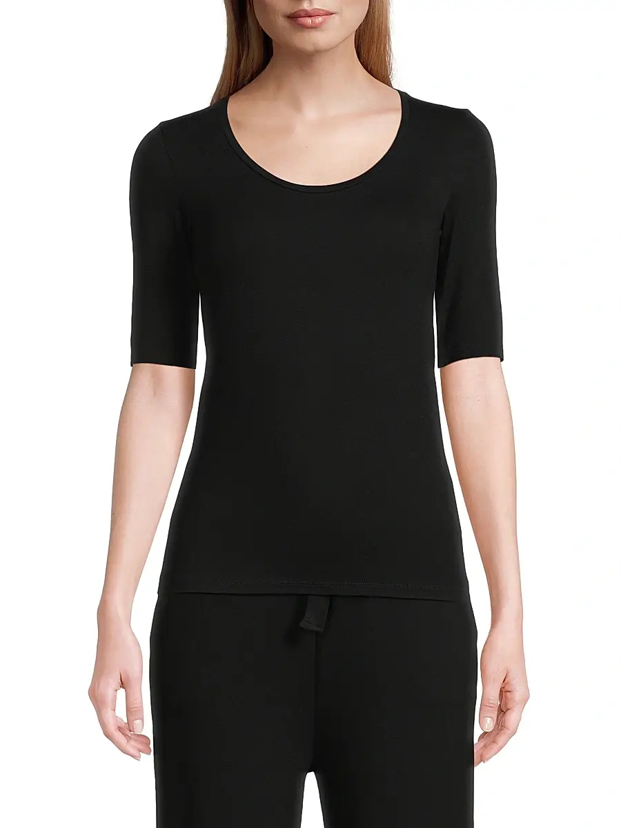 MAJESTIC FILATURES Women's Soft Touch Scoopneck Top | Thumbnail 3 MAJESTIC FILATURES Women's Soft Touch Scoopneck Top | Thumbnail 3