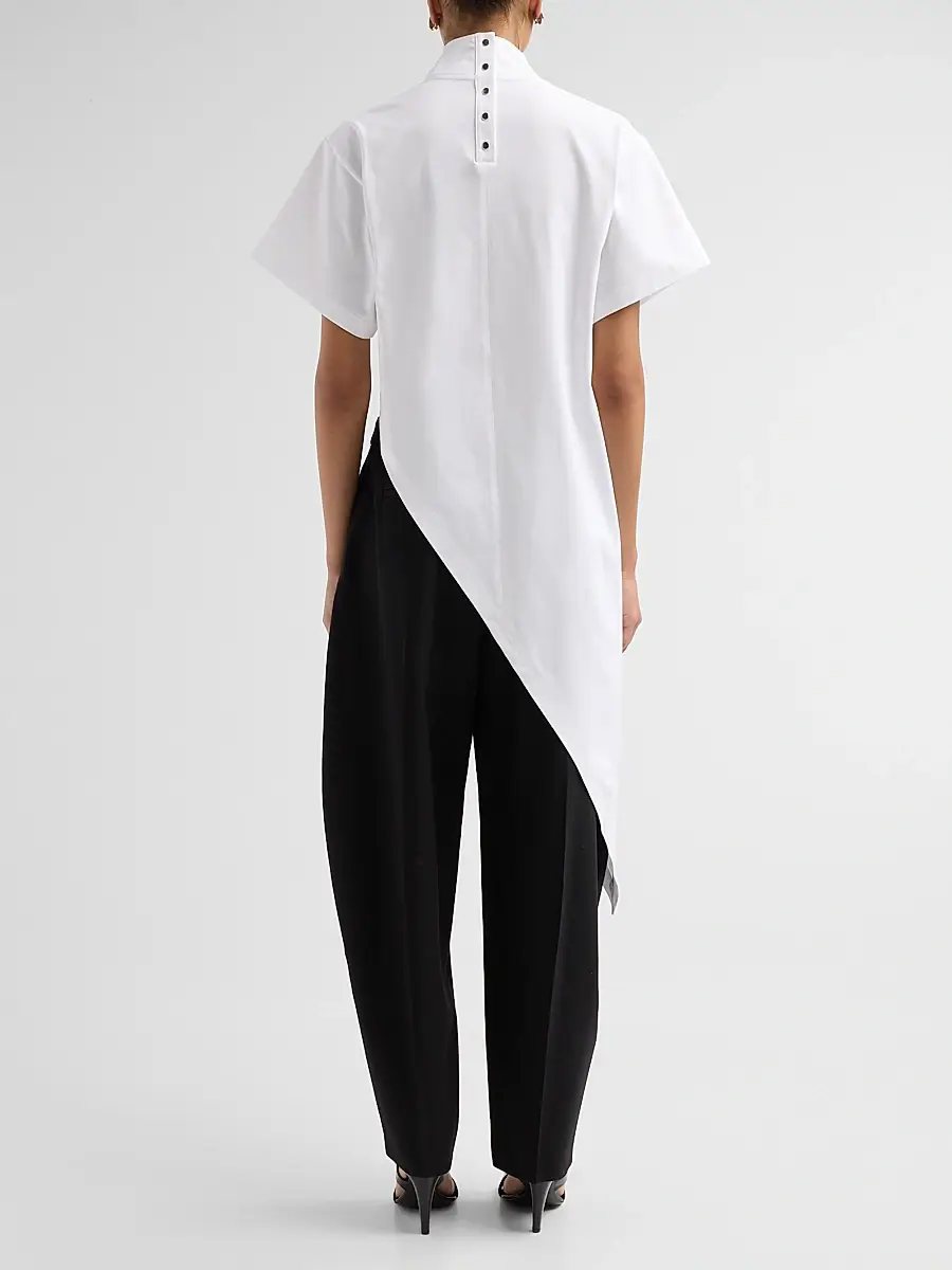 Alaïa Women's Triangle Cotton Jersey T-Shirt | Thumbnail 3
