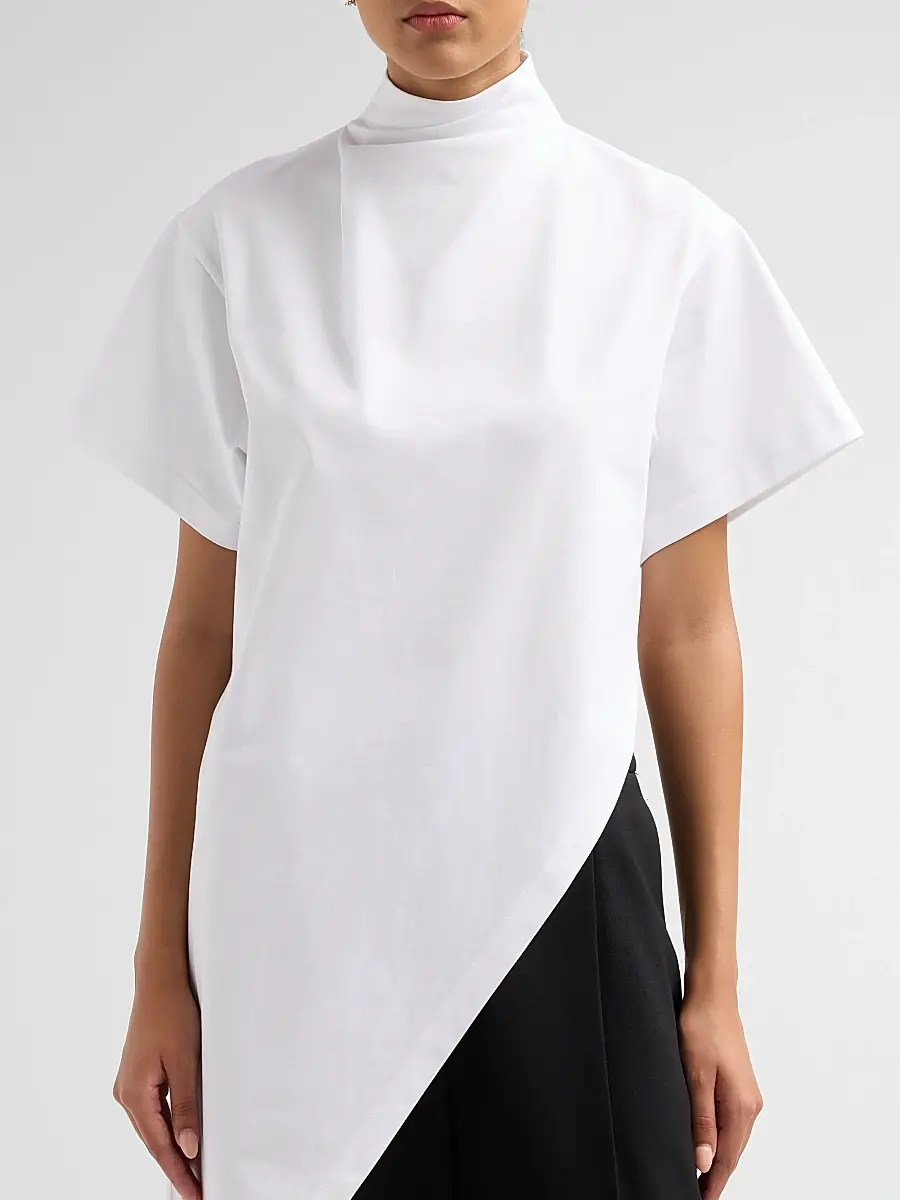 Alaïa Women's Triangle Cotton Jersey T-Shirt | Thumbnail 5