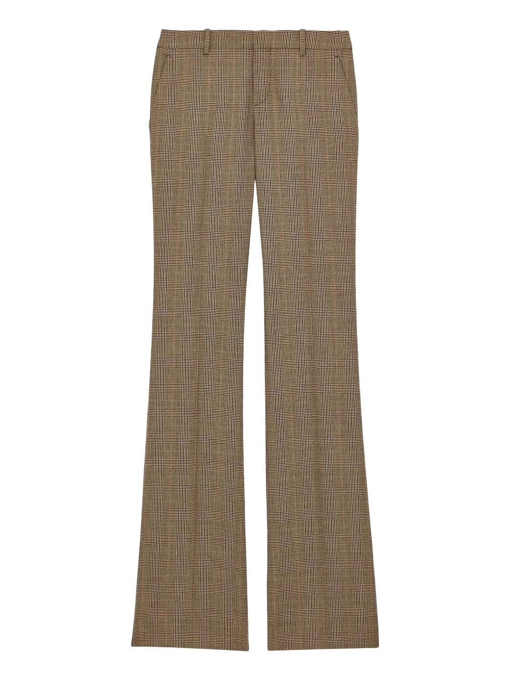 Women's Flared Pants in Puppytooth Prince of Wales Wool Women's Flared Pants in Puppytooth Prince of Wales Wool