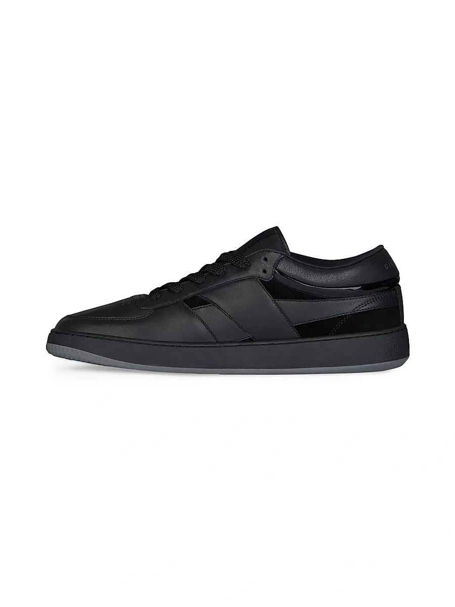 Givenchy Men's G Move Sneakers in Mixed Leathers - Black | Thumbnail 2 Givenchy Men's G Move Sneakers in Mixed Leathers - Black | Thumbnail 2
