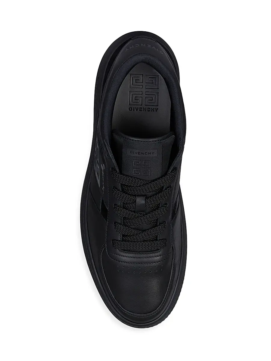 Givenchy Men's G Move Sneakers in Mixed Leathers - Black | Thumbnail 3 Givenchy Men's G Move Sneakers in Mixed Leathers - Black | Thumbnail 3
