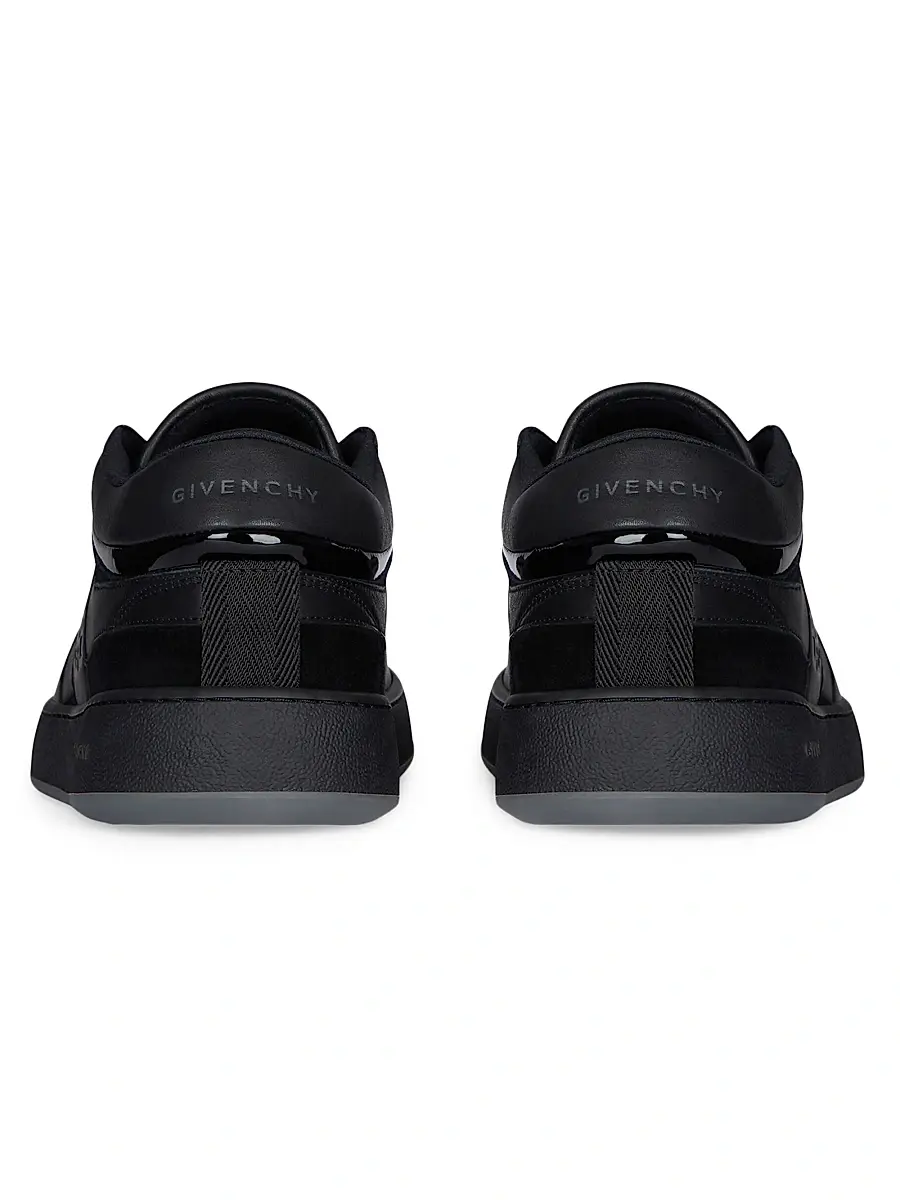 Givenchy Men's G Move Sneakers in Mixed Leathers - Black | Thumbnail 6 Givenchy Men's G Move Sneakers in Mixed Leathers - Black | Thumbnail 6
