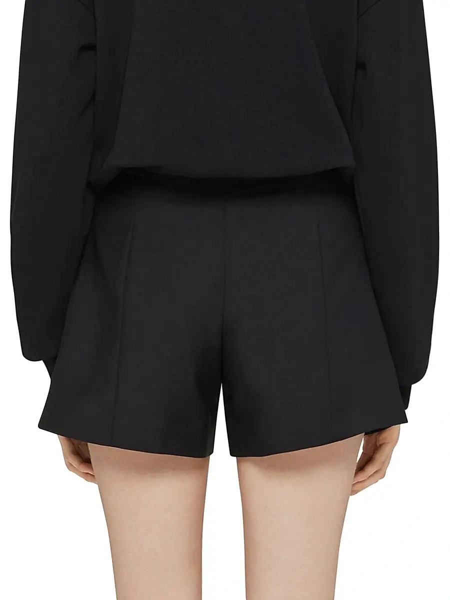 Givenchy Women's Shorts in Wool and Mohair with Buttons - Black | Thumbnail 4 Givenchy Women's Shorts in Wool and Mohair with Buttons - Black | Thumbnail 4