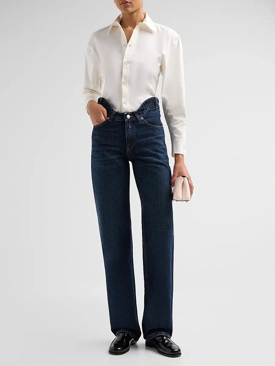 Jean Paul Gaultier Women's Curvy Waist Straight-Leg Jeans | Thumbnail 2 Jean Paul Gaultier Women's Curvy Waist Straight-Leg Jeans | Thumbnail 2
