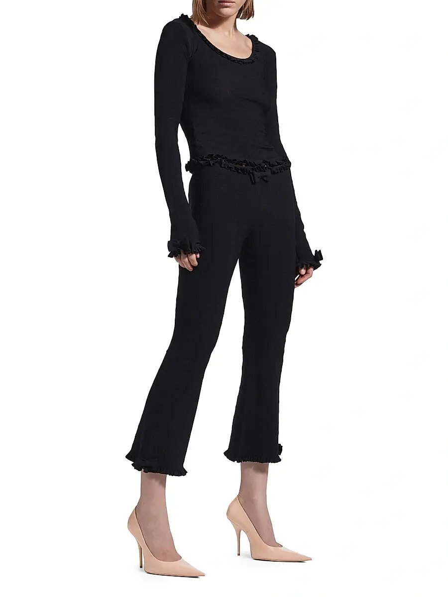 Balenciaga Women's Flared Capri Pants | Thumbnail 2 Balenciaga Women's Flared Capri Pants | Thumbnail 2