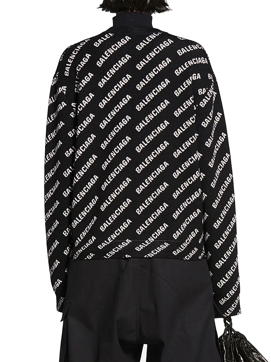 Balenciaga Women's Mini Allover Logo Sweater | Thumbnail 5 Balenciaga Women's Mini Allover Logo Sweater | Thumbnail 5