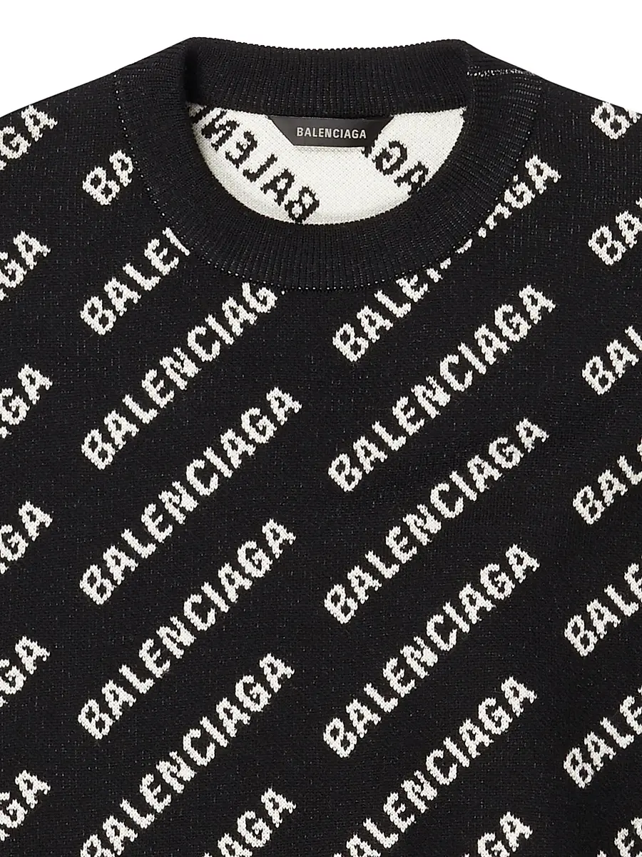 Balenciaga Women's Mini Allover Logo Sweater | Thumbnail 7 Balenciaga Women's Mini Allover Logo Sweater | Thumbnail 7