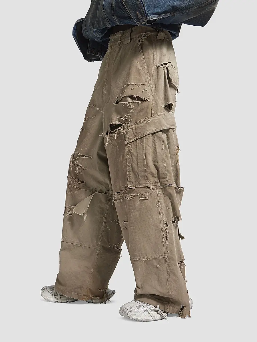 Balenciaga Men's Distressed Large Cargo Pants | Thumbnail 4 Balenciaga Men's Distressed Large Cargo Pants | Thumbnail 4