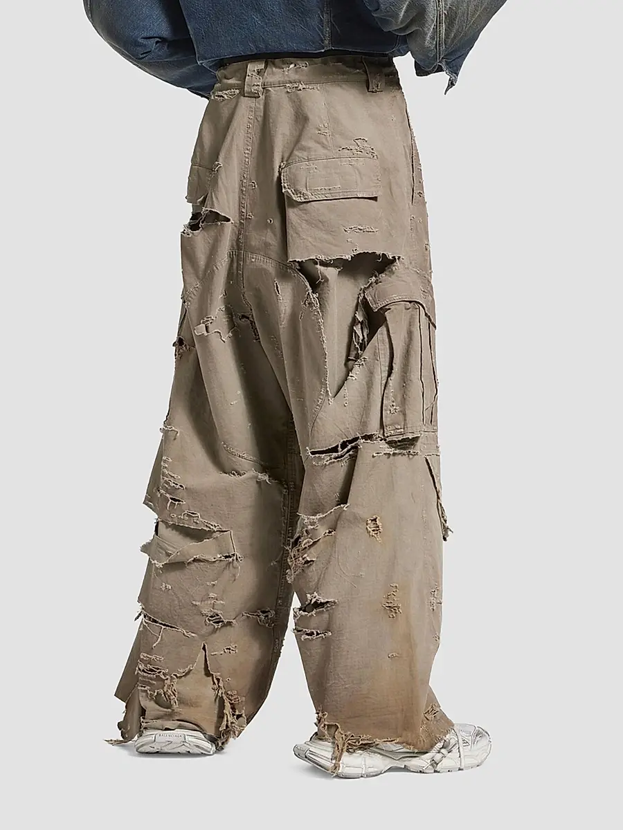 Balenciaga Men's Distressed Large Cargo Pants | Thumbnail 5 Balenciaga Men's Distressed Large Cargo Pants | Thumbnail 5