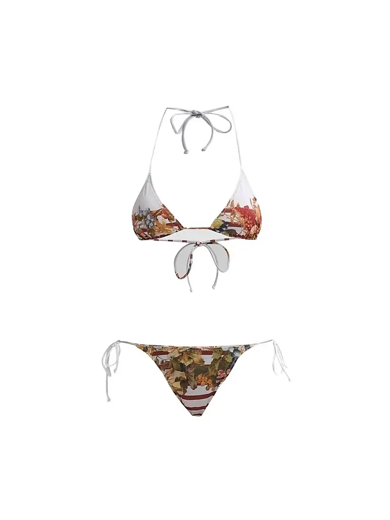 Jean Paul Gaultier Women's Marinière Grape Two-Piece Bikini
